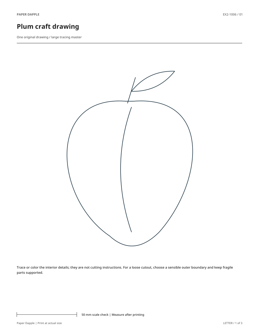 Preview of Plum craft drawing