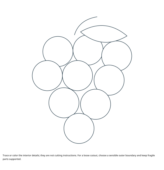 Preview of Grape Bunch craft drawing