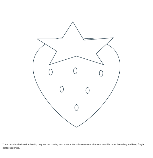 Preview of Strawberry craft drawing
