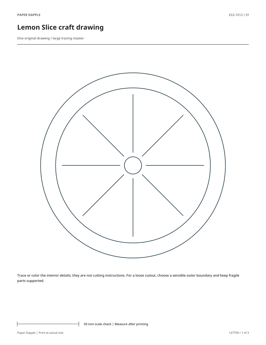 Preview of Lemon Slice craft drawing