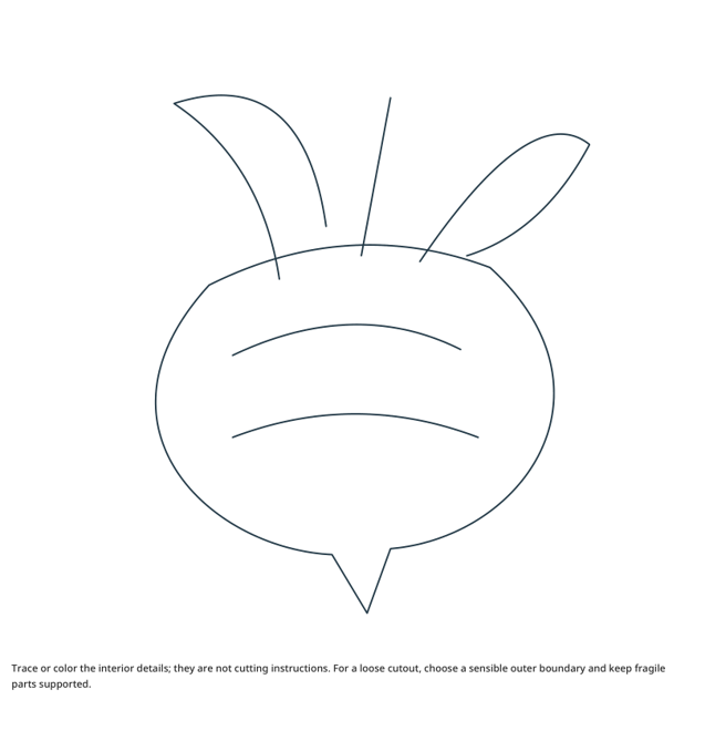 Preview of Beetroot craft drawing