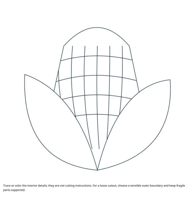 Preview of Corn Cob craft drawing