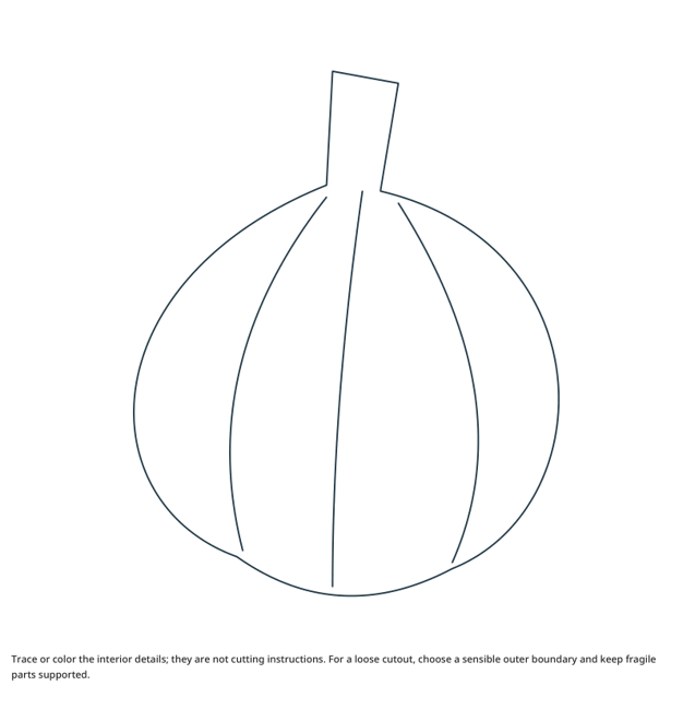 Preview of Garlic craft drawing