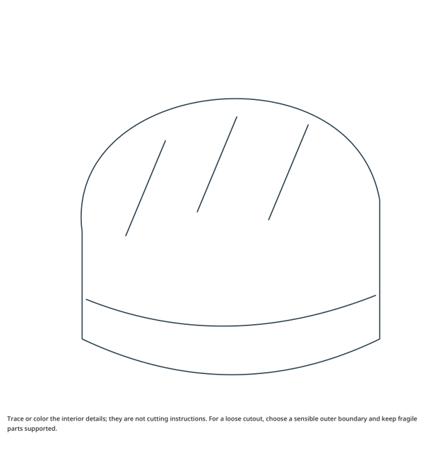 Preview of Bread Loaf craft drawing