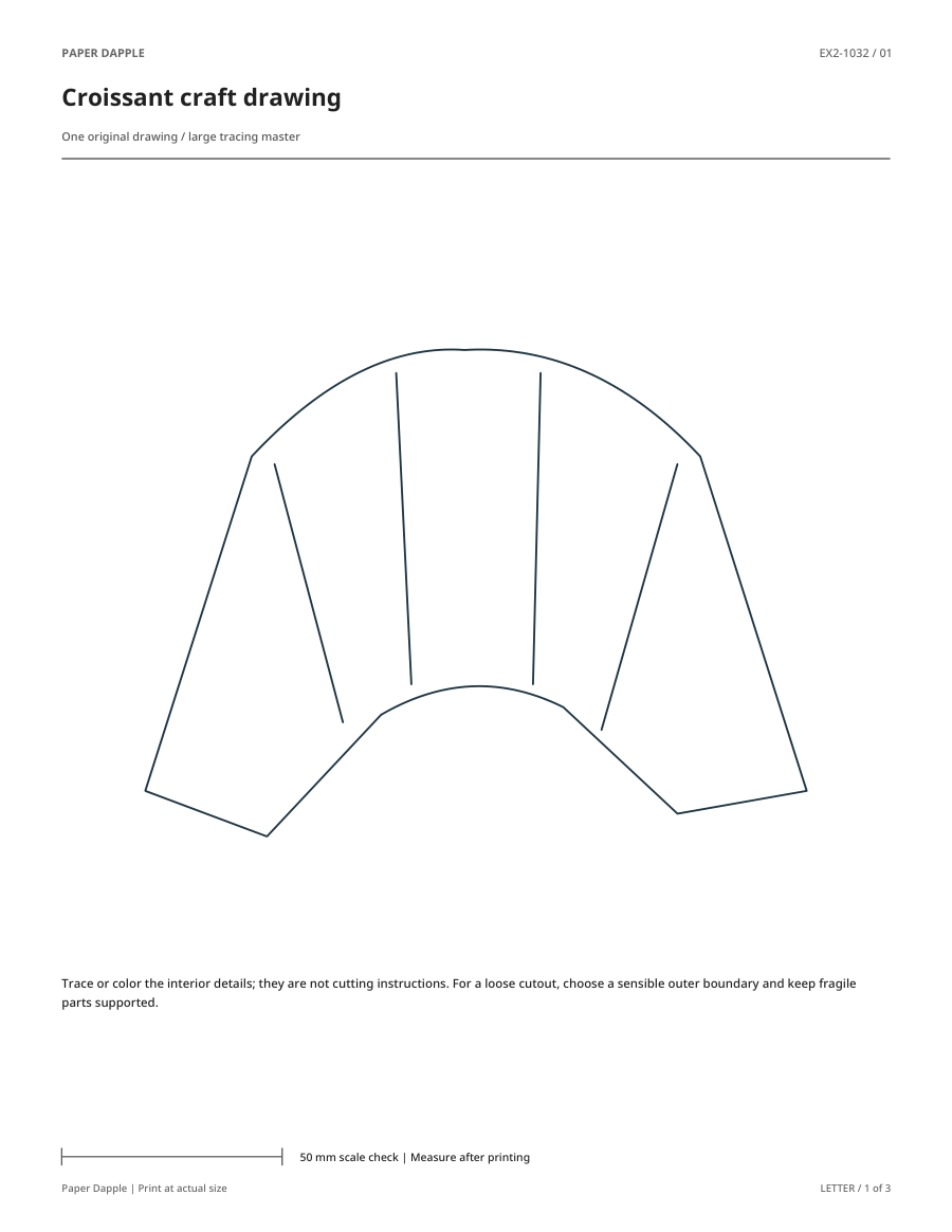 Preview of Croissant craft drawing