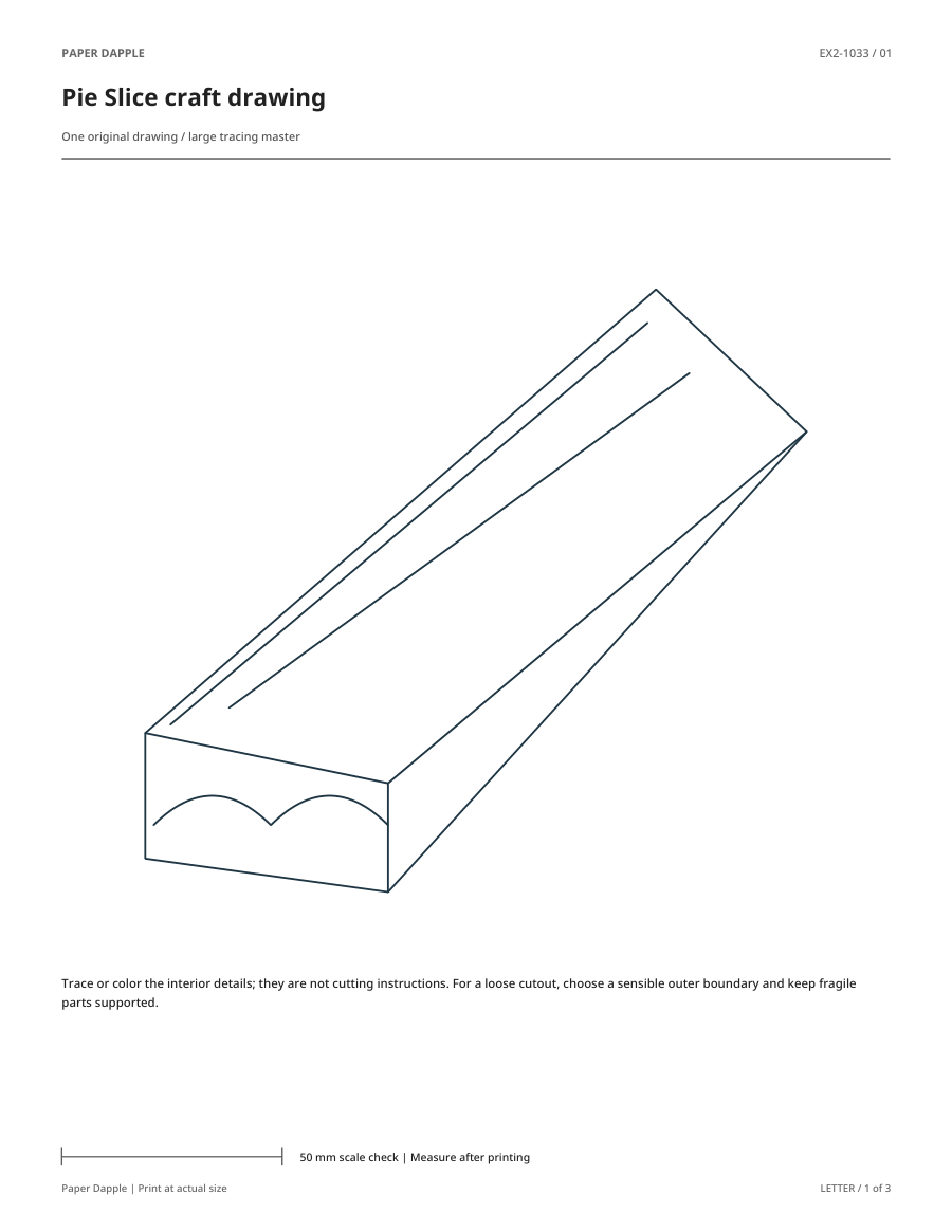 Preview of Pie Slice craft drawing