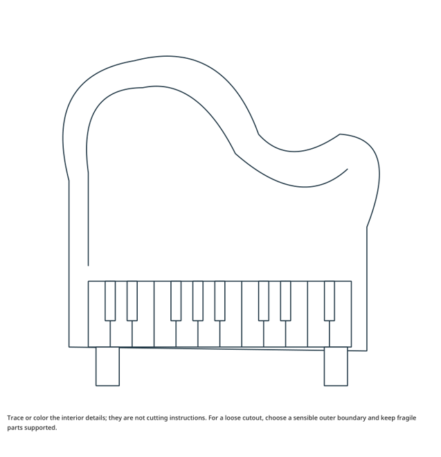 Preview of Grand Piano craft drawing