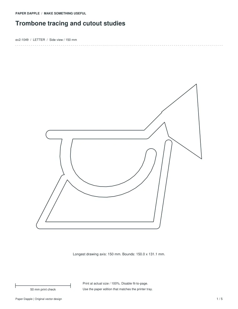 Preview of Trombone tracing and cutout studies
