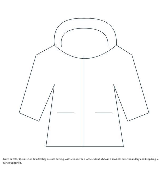 Preview of Raincoat craft drawing
