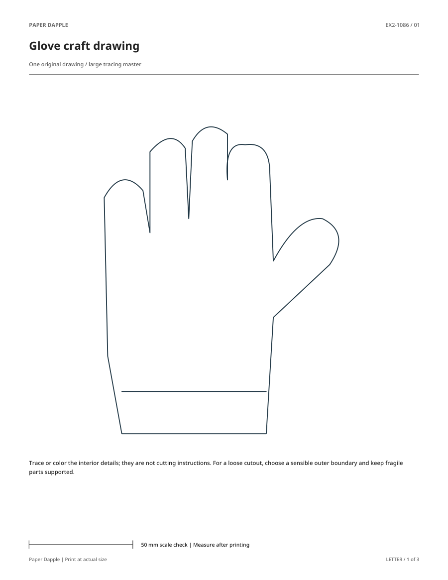 Preview of Glove craft drawing