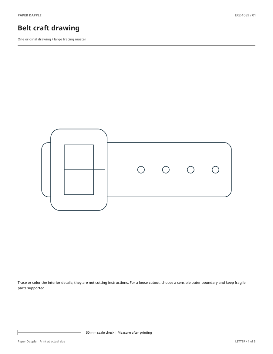 Preview of Belt craft drawing