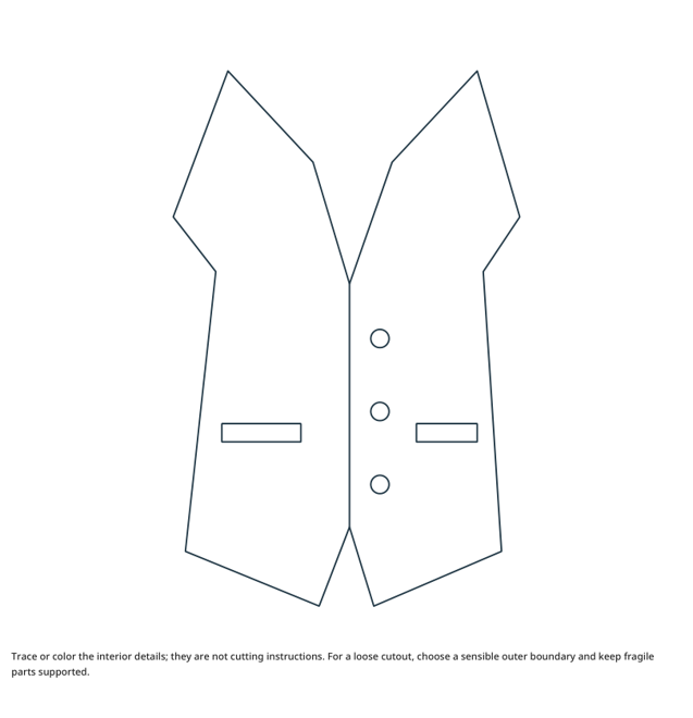 Preview of Waistcoat craft drawing