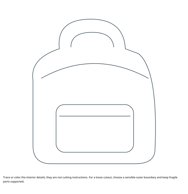 Preview of Backpack craft drawing