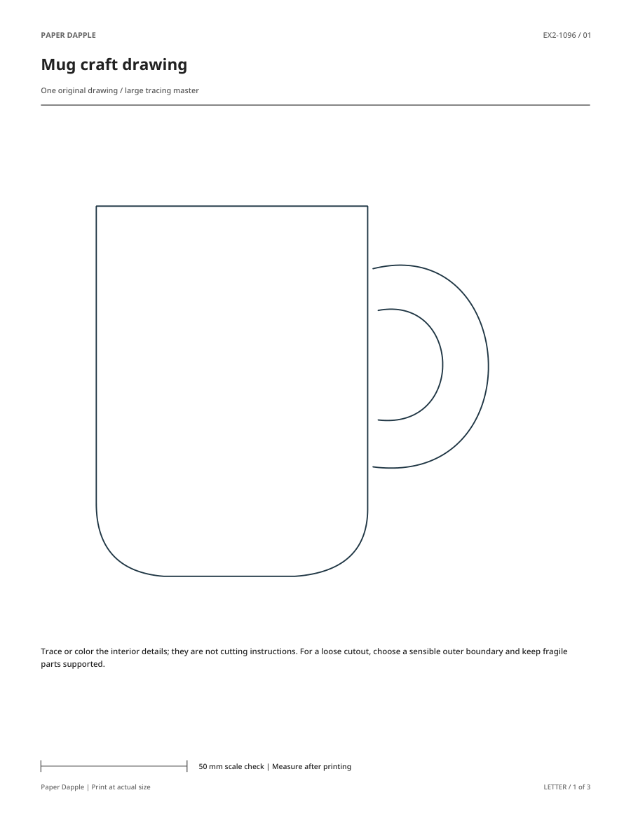 Preview of Mug craft drawing