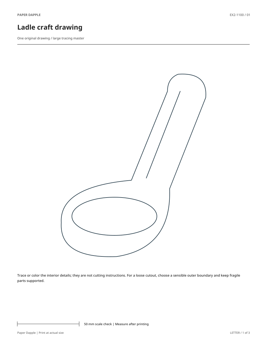 Preview of Ladle craft drawing