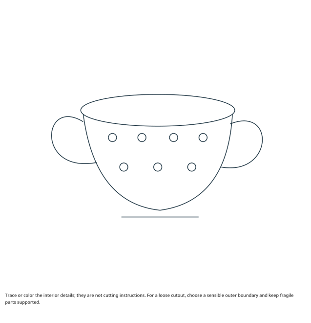 Preview of Colander craft drawing
