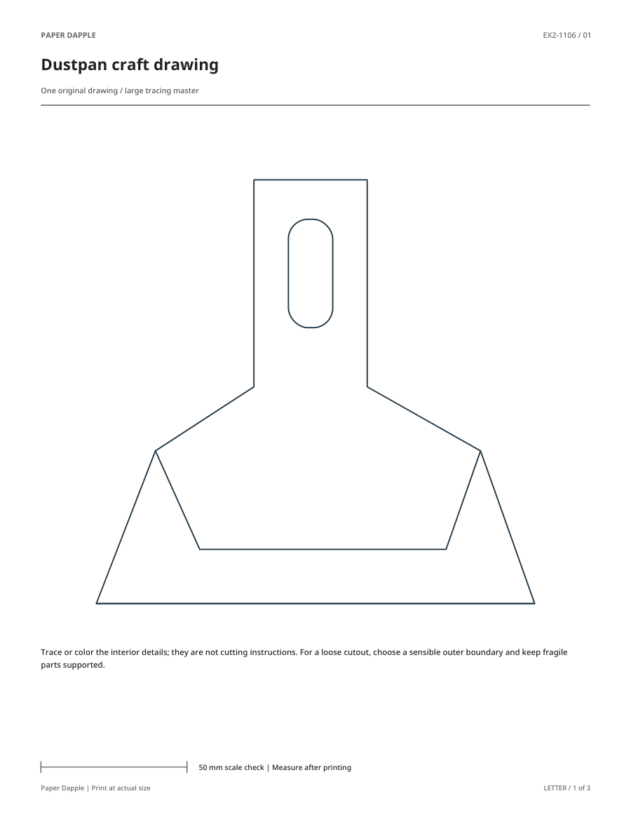Preview of Dustpan craft drawing