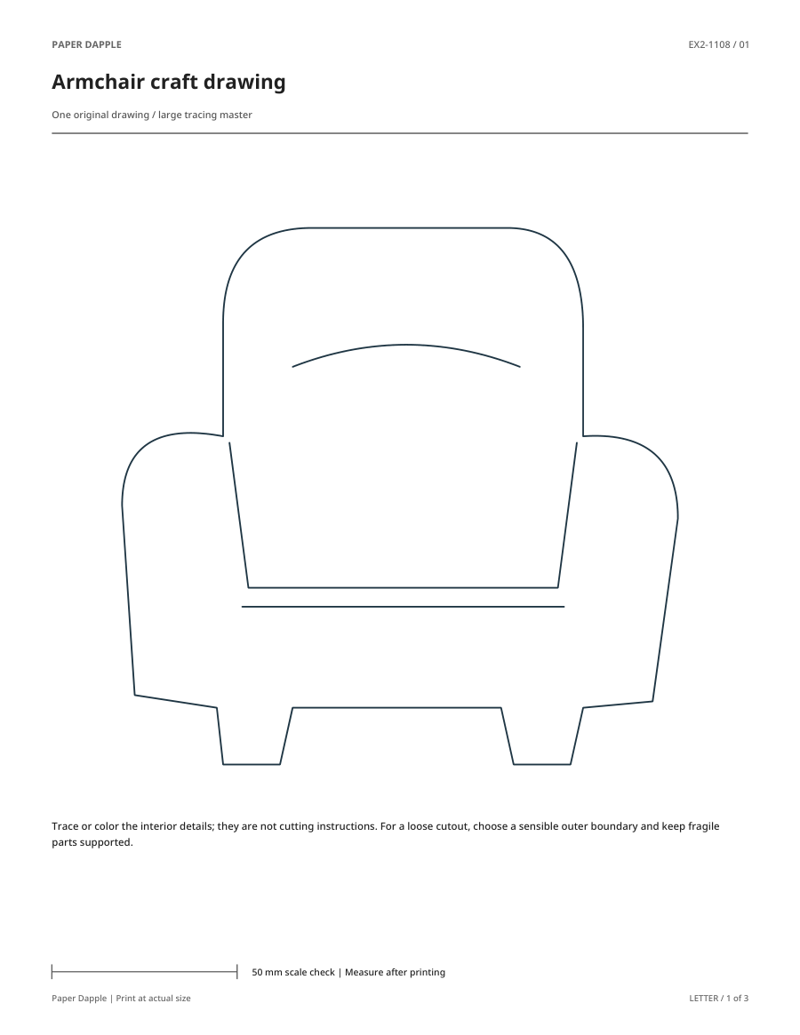 Preview of Armchair craft drawing