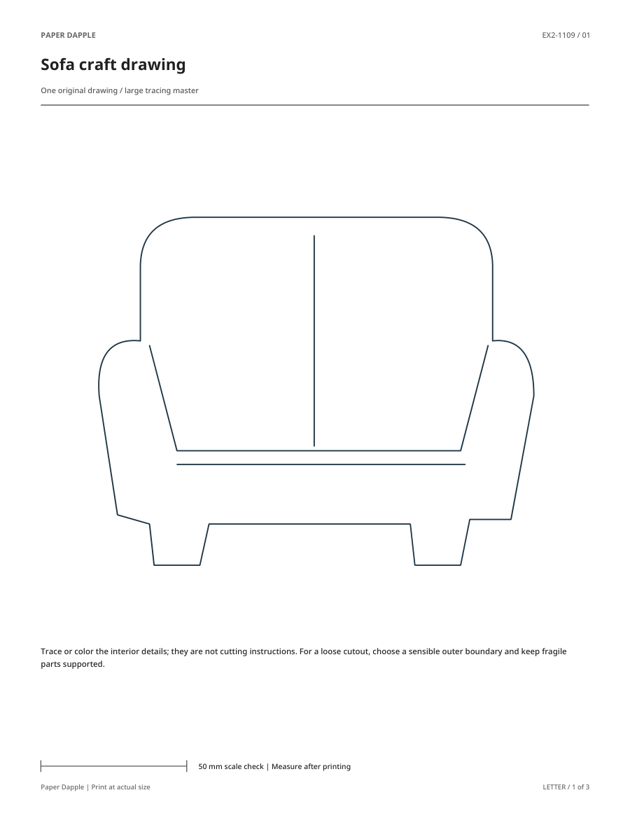 Preview of Sofa craft drawing