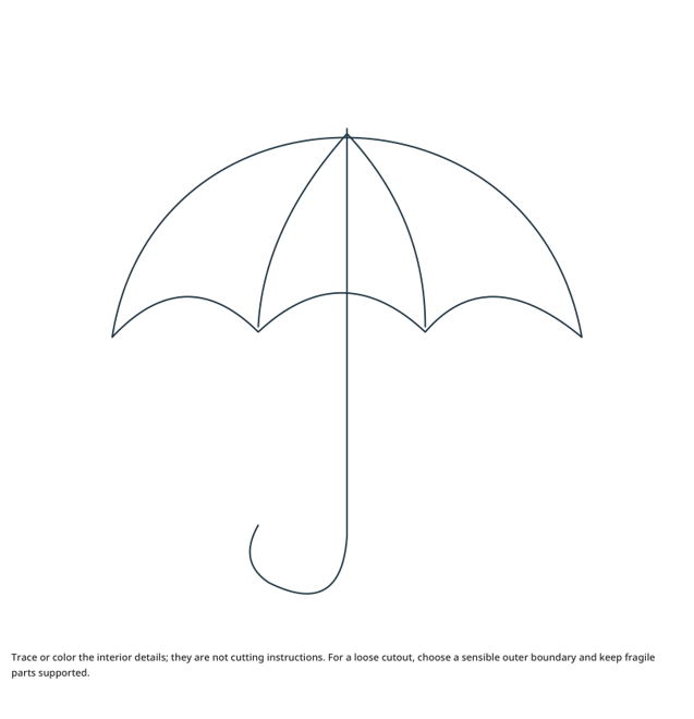 Preview of Umbrella craft drawing