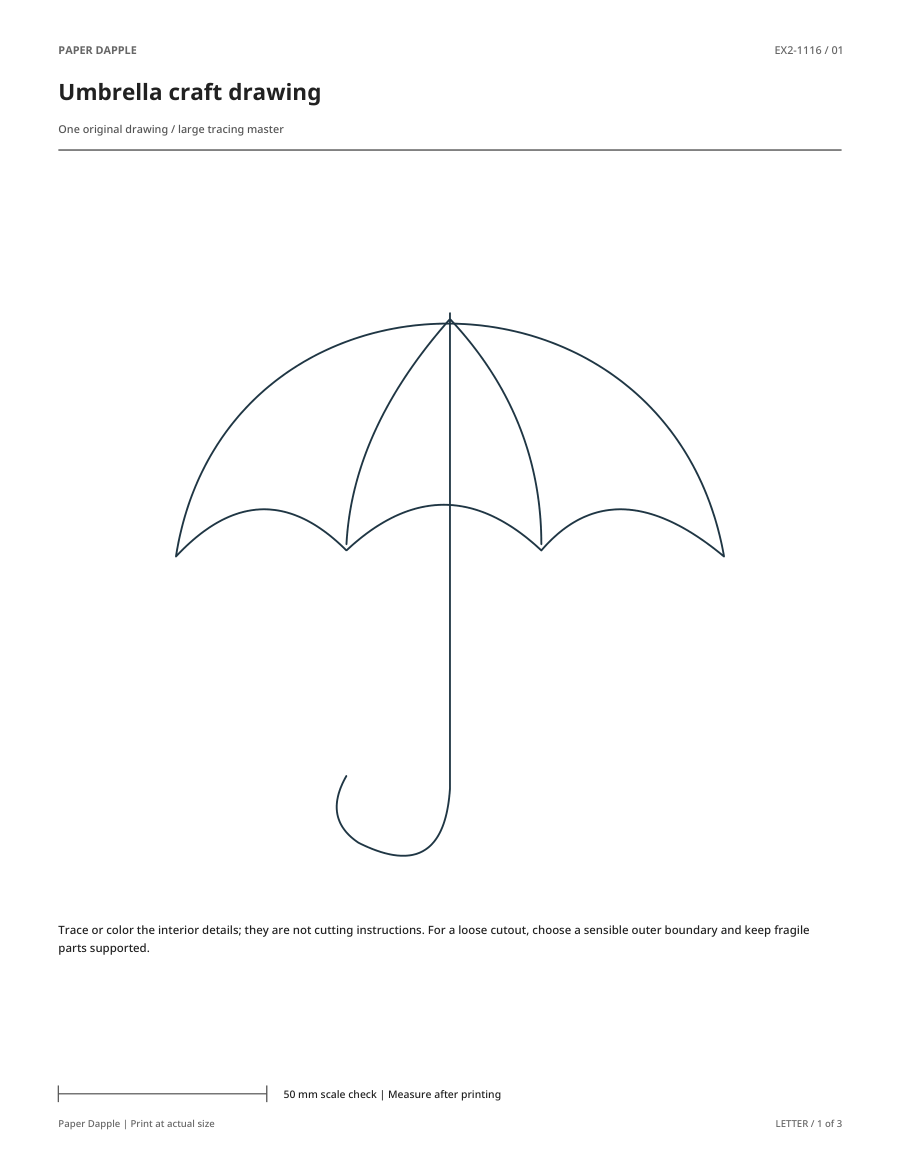 Preview of Umbrella craft drawing