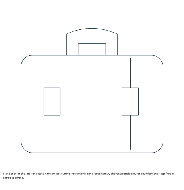 Preview of Suitcase craft drawing