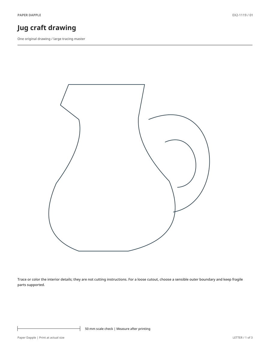 Preview of Jug craft drawing