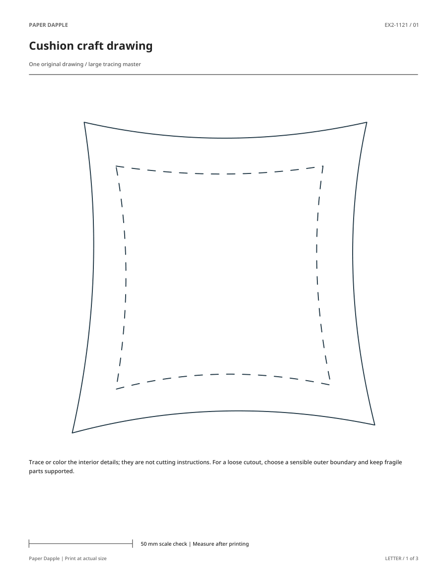 Preview of Cushion craft drawing