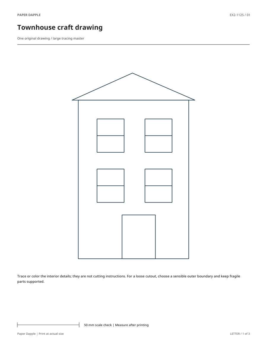 Preview of Townhouse craft drawing