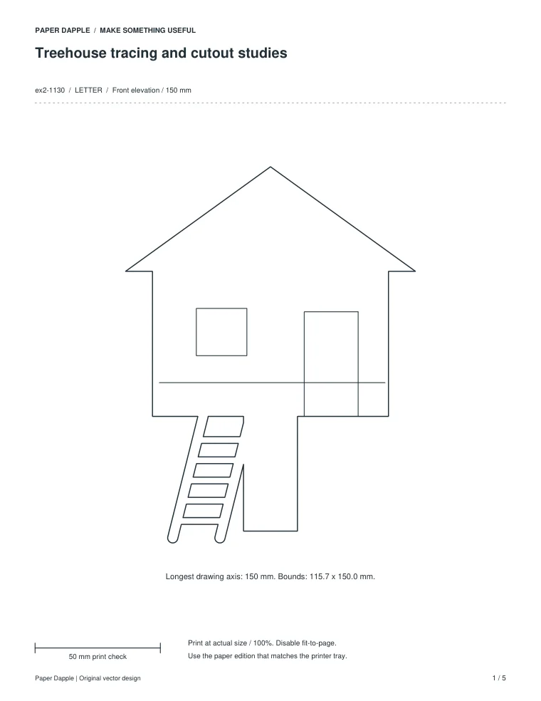 Preview of Treehouse tracing and cutout studies