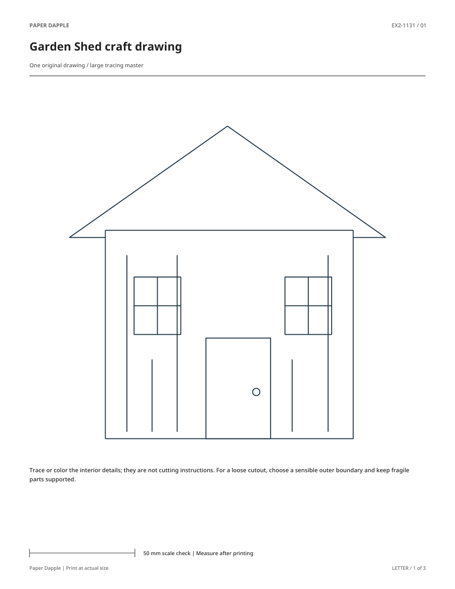 Preview of Garden Shed craft drawing