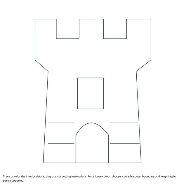 Preview of Castle Tower craft drawing