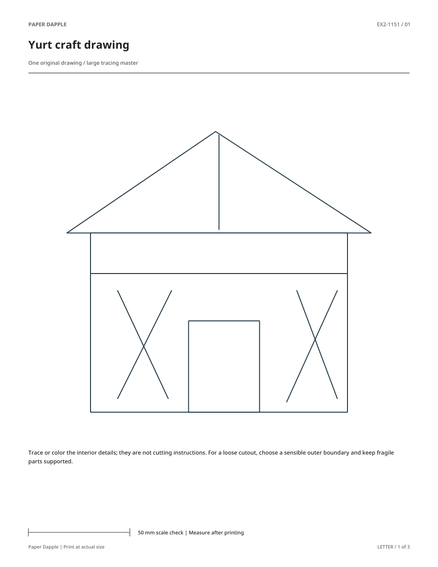 Preview of Yurt craft drawing