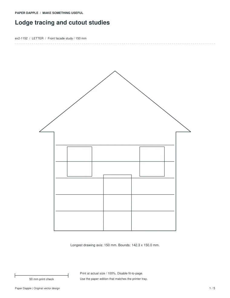 Preview of Lodge tracing and cutout studies