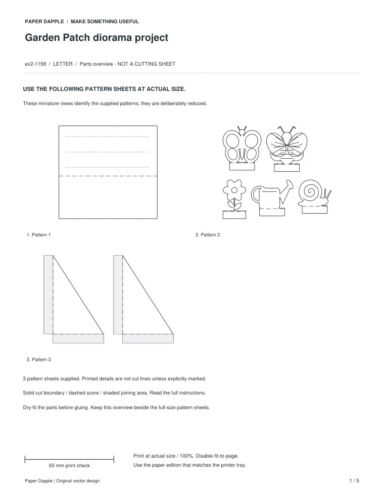 Preview of Garden Patch diorama project