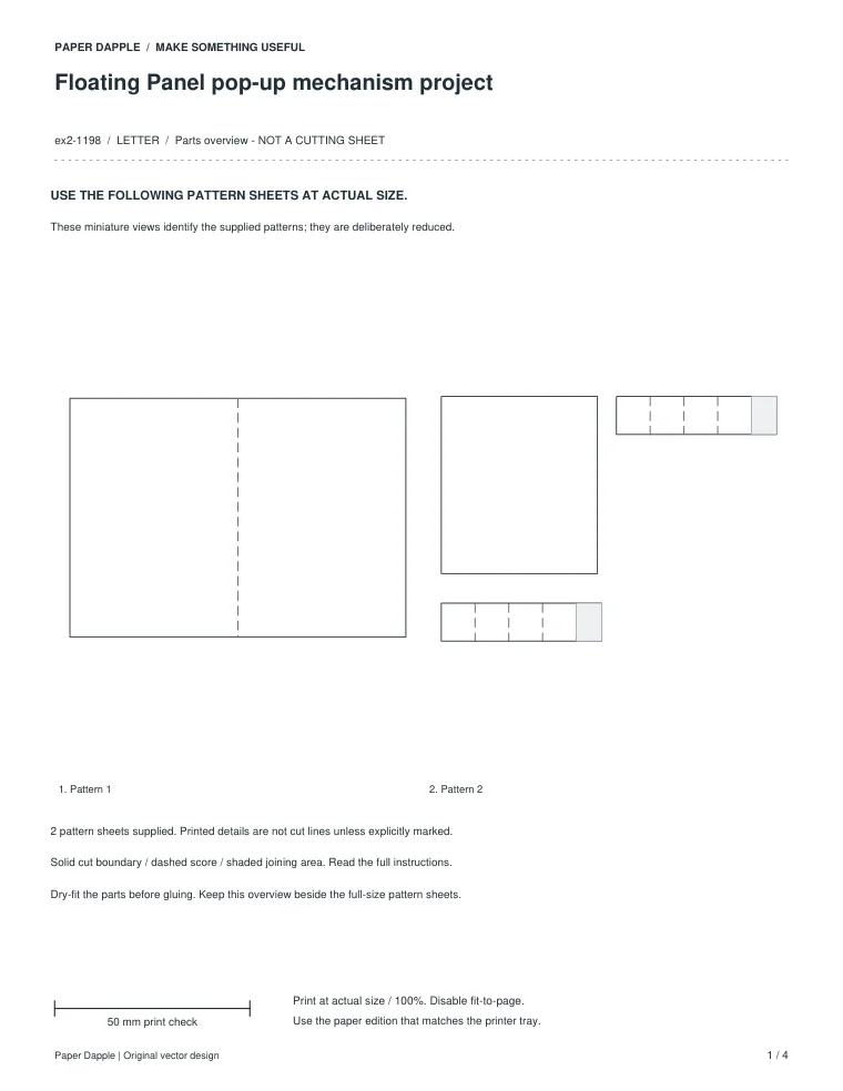 Preview of Floating Panel pop-up mechanism project