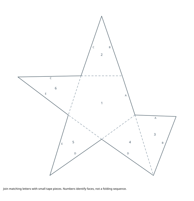 Preview of Pentagonal pyramid paper model