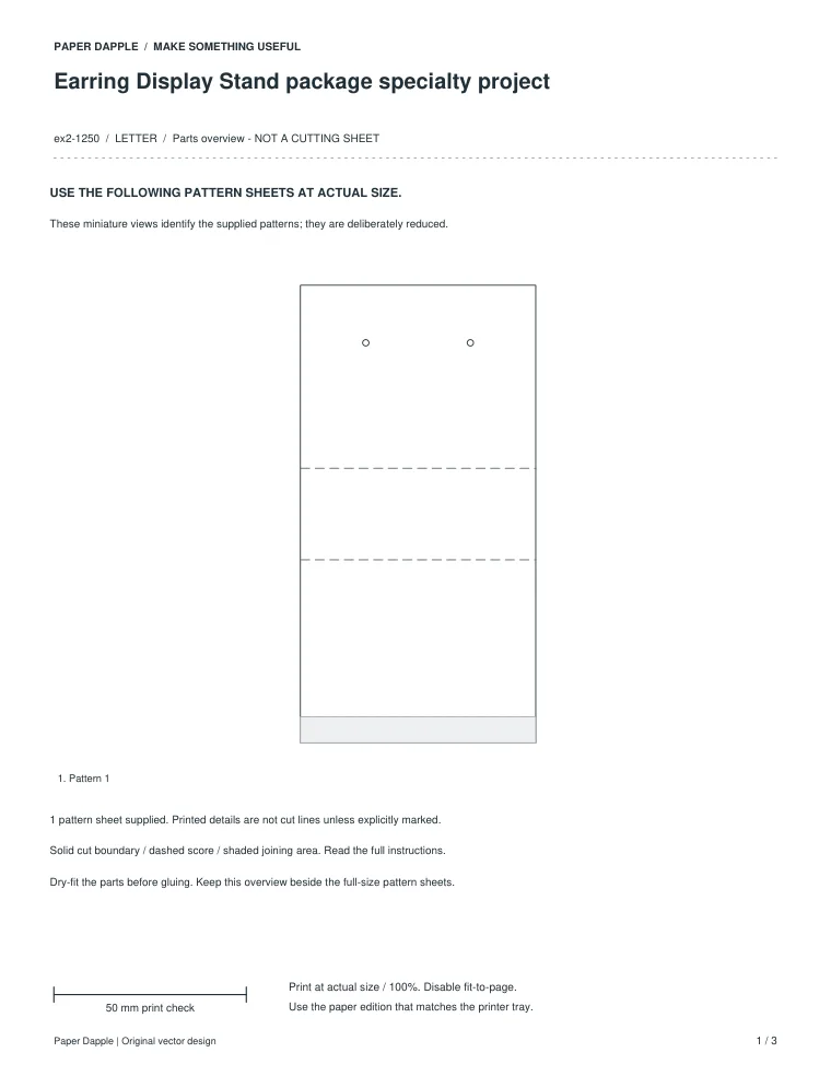 Preview of Earring Display Stand package specialty project