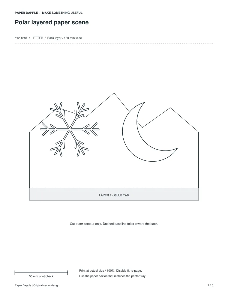 Preview of Polar layered paper scene