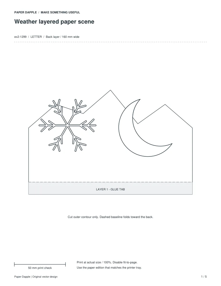 Preview of Weather layered paper scene
