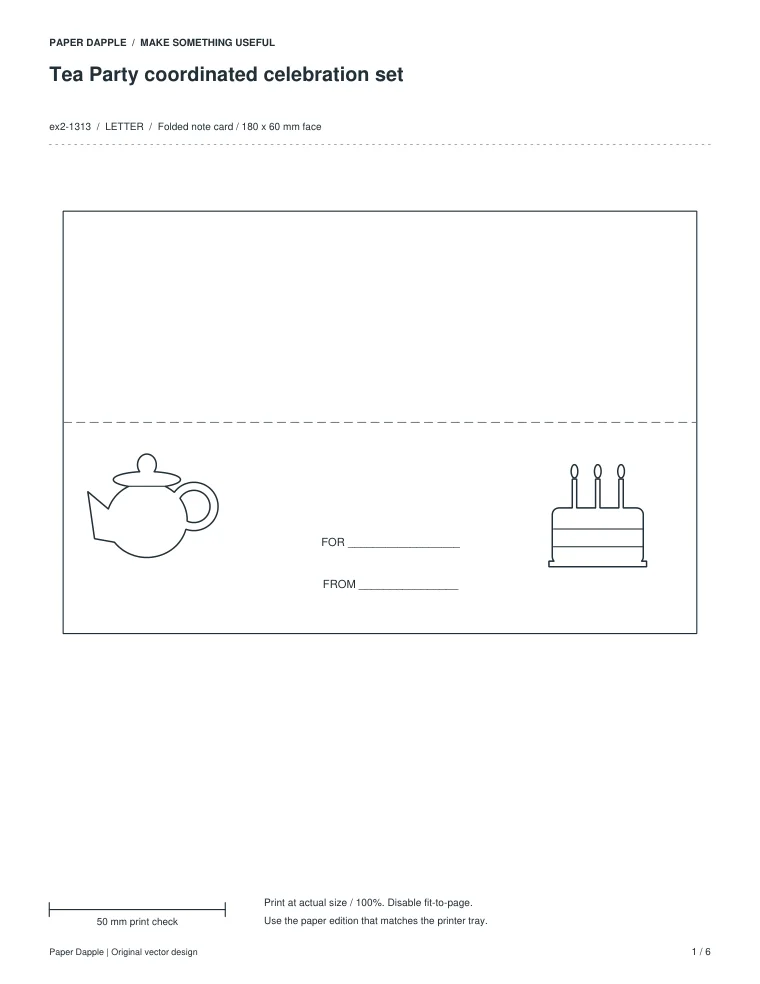 Preview of Tea Party coordinated celebration set