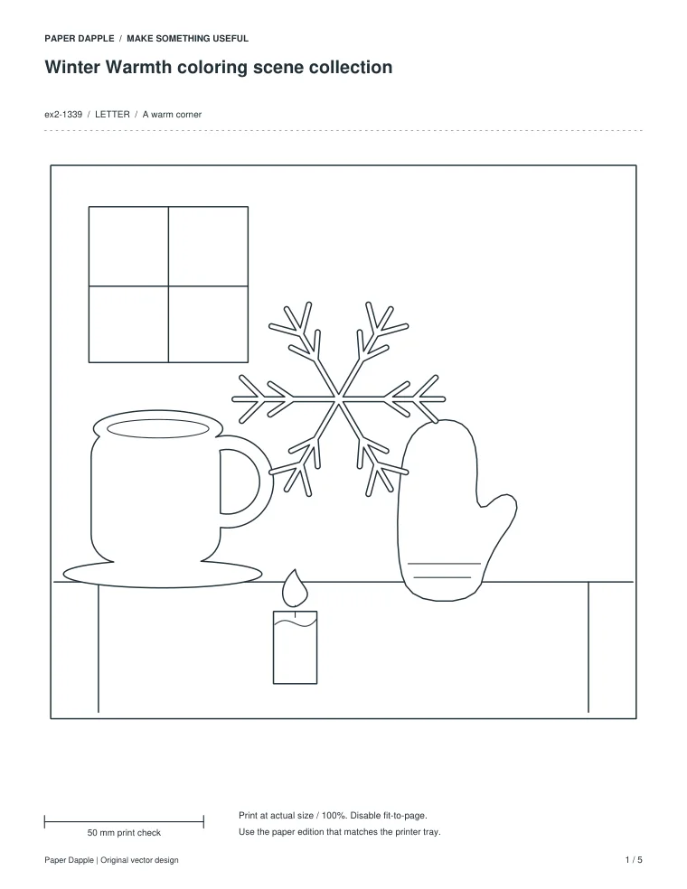 Preview of Winter Warmth coloring scene collection