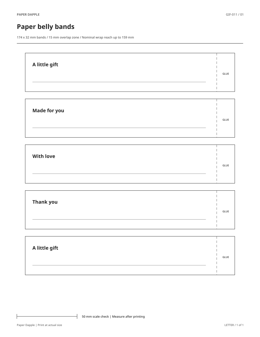 Preview of Paper belly bands