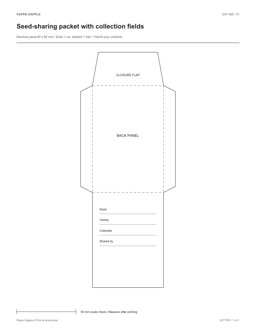 Preview of Seed-sharing packet with collection fields