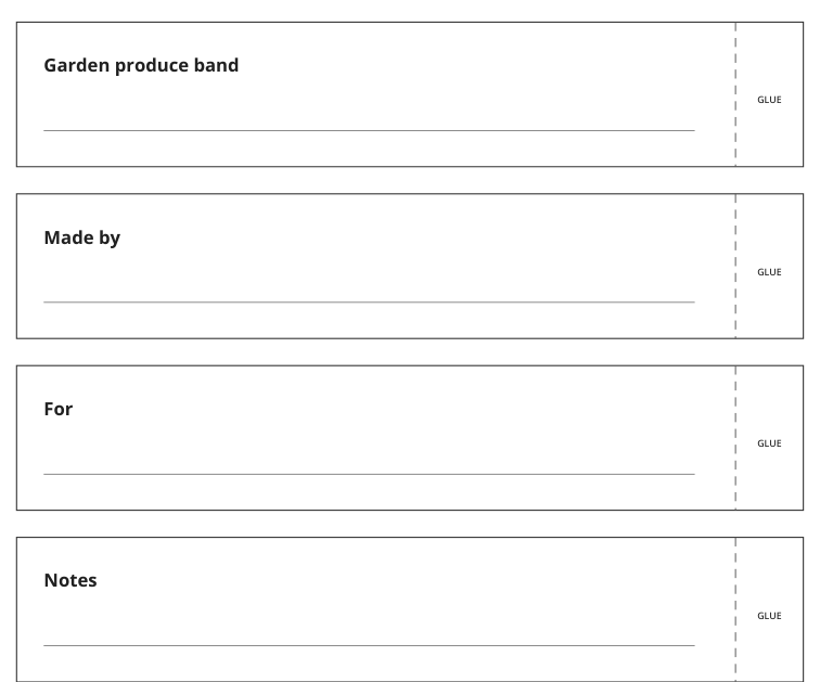 Preview of Garden produce gift band