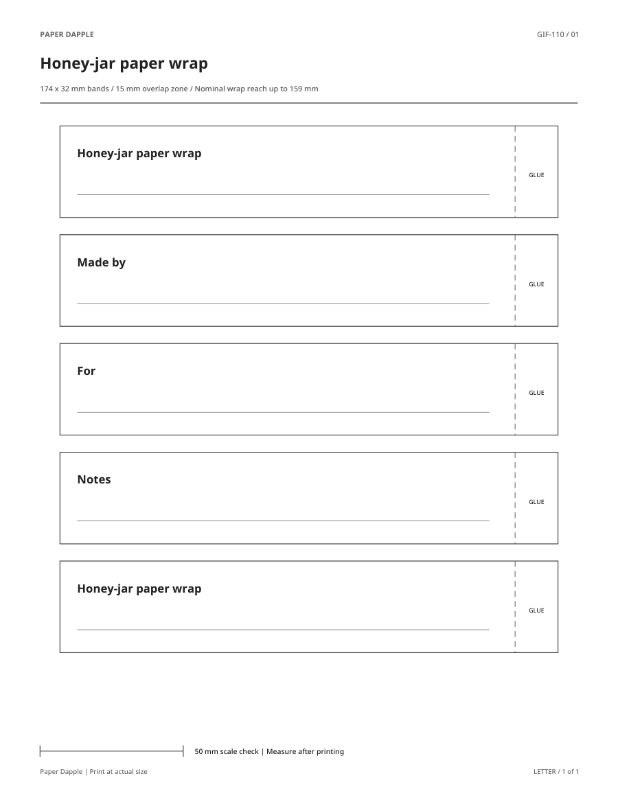 Preview of Honey-jar paper wrap