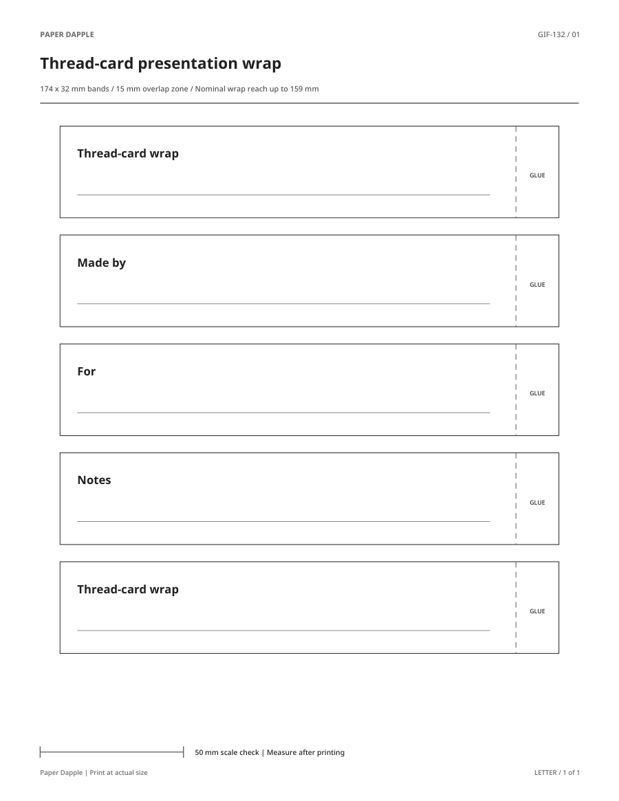 Preview of Thread-card presentation wrap