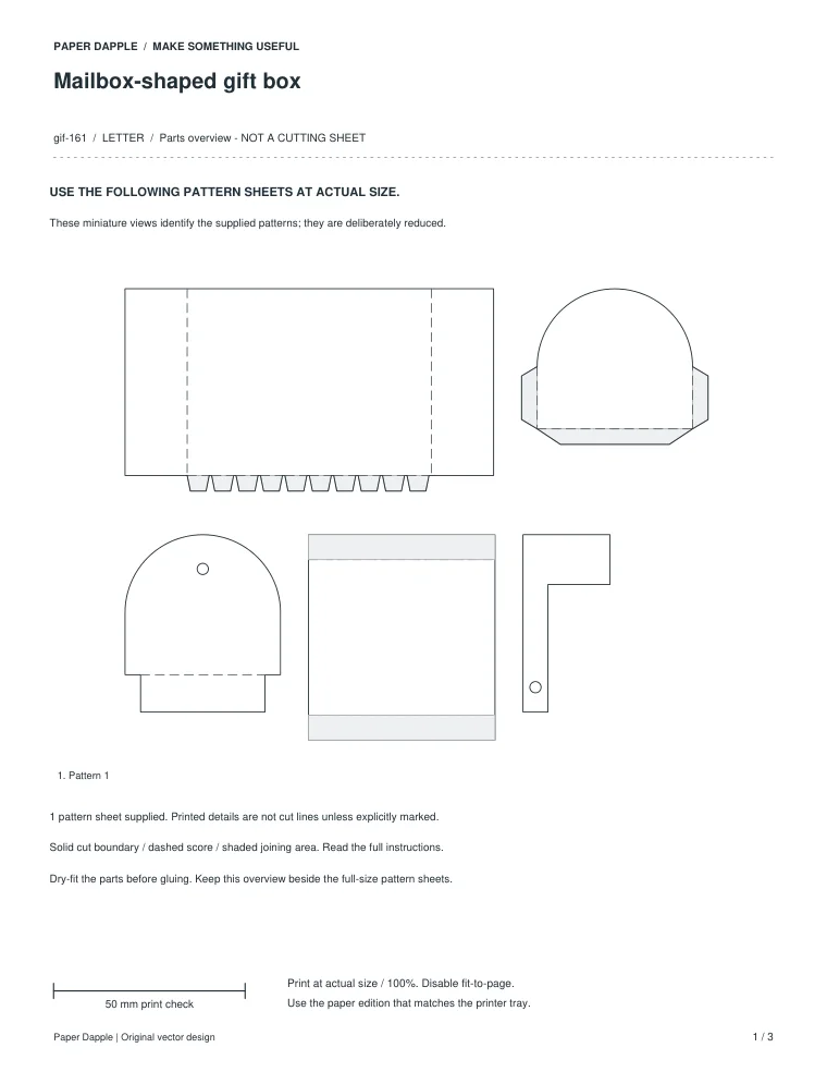 Preview of Mailbox-shaped gift box