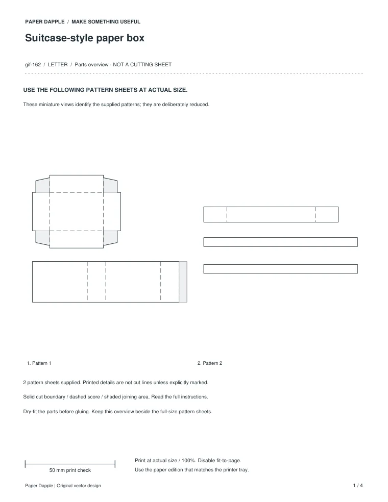 Preview of Suitcase-style paper box