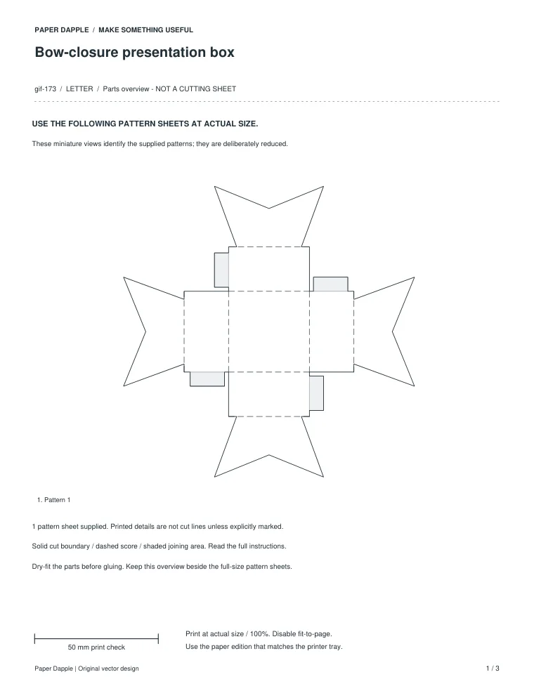 Preview of Bow-closure presentation box